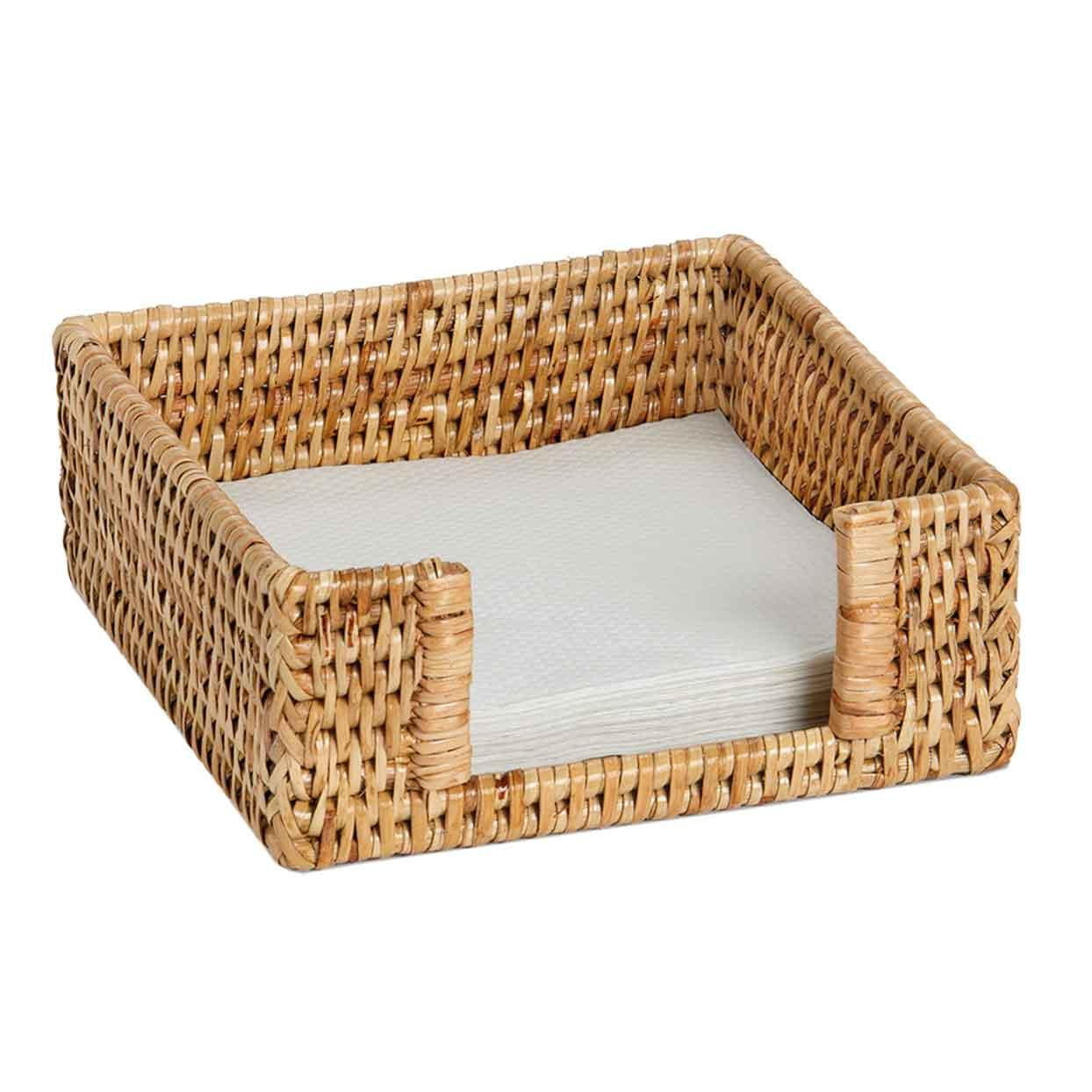 Rattan napkin holder