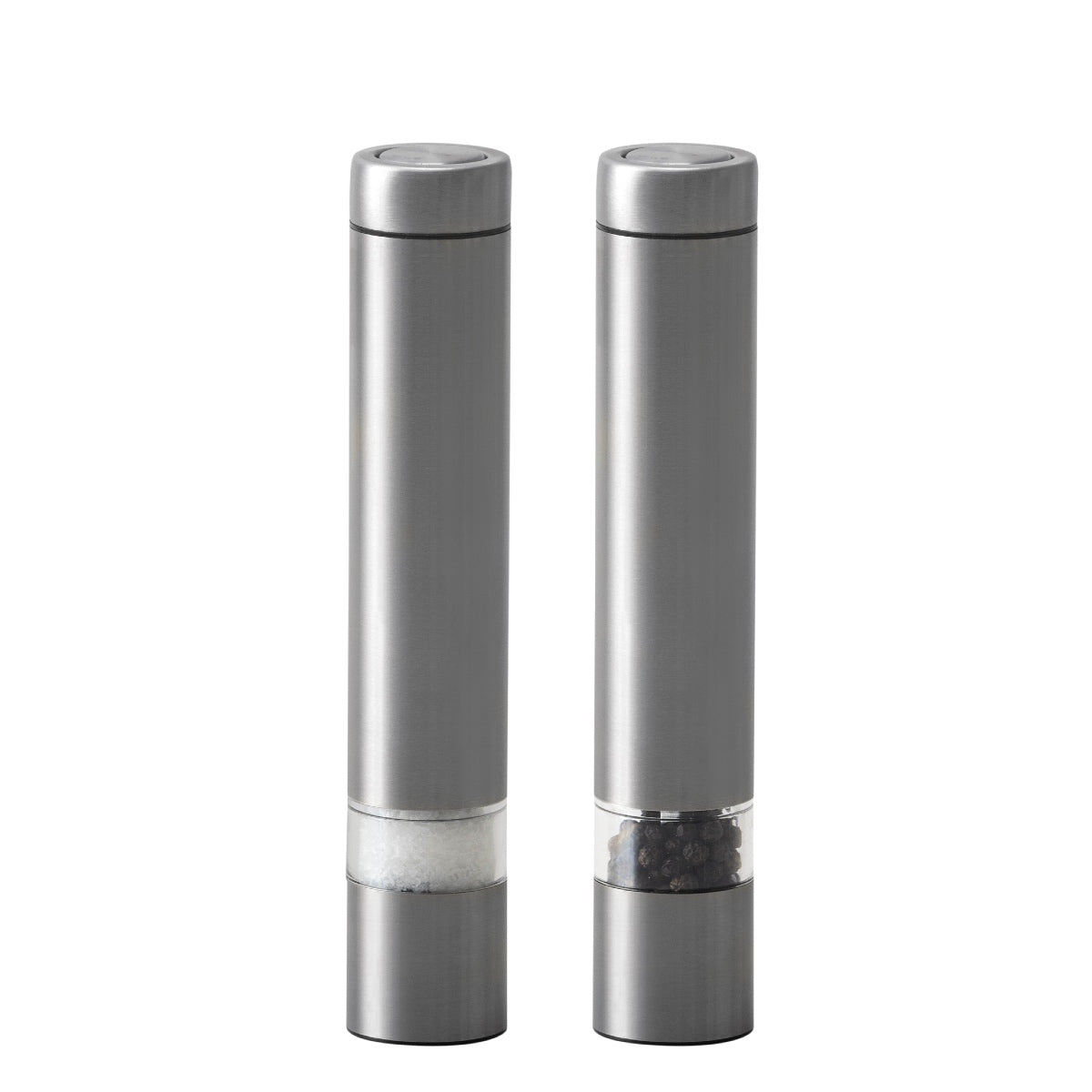 Molinillos eléctricos para pimienta y sal de acero inoxidable