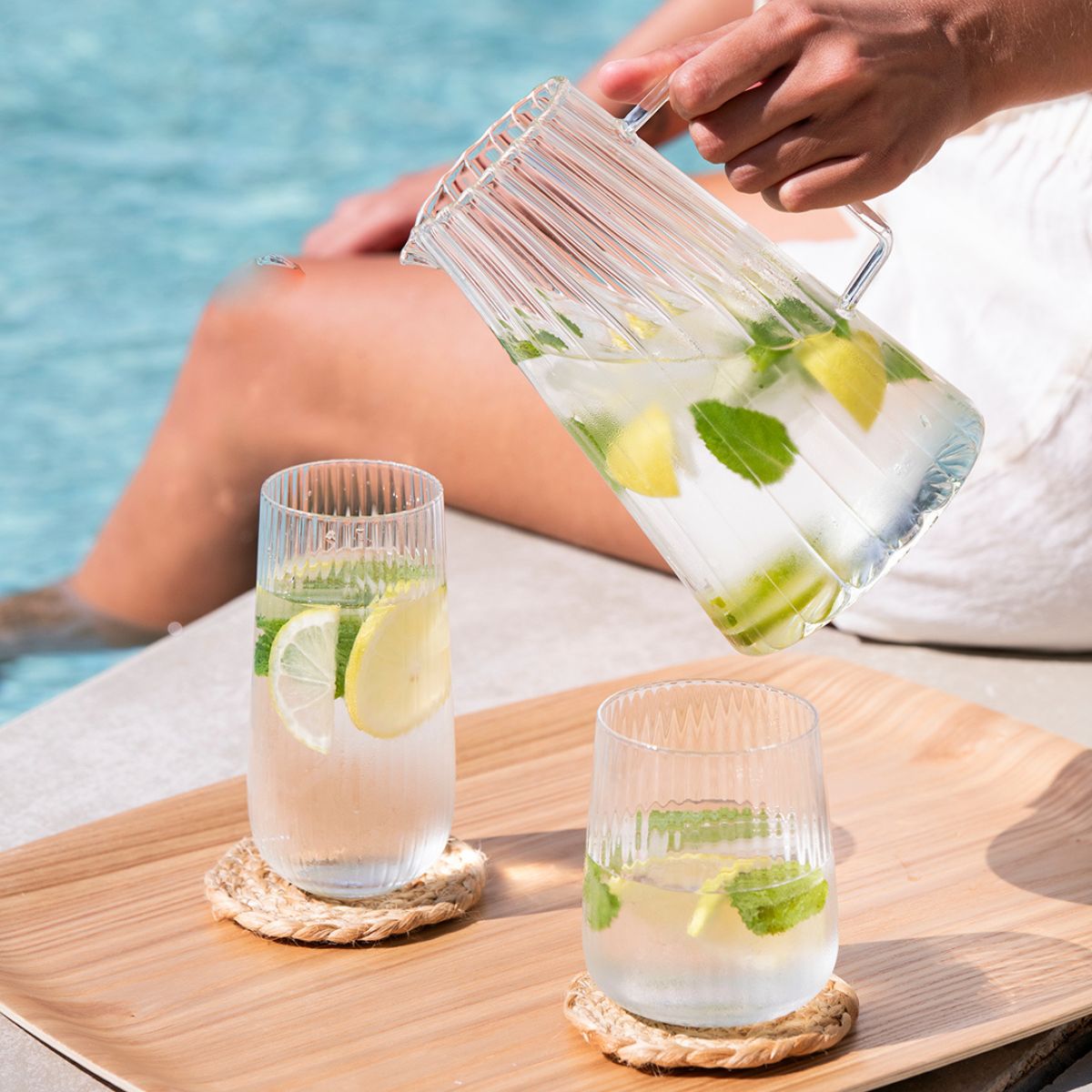 Set de 6 vasos de vidrio Milan 450 ml