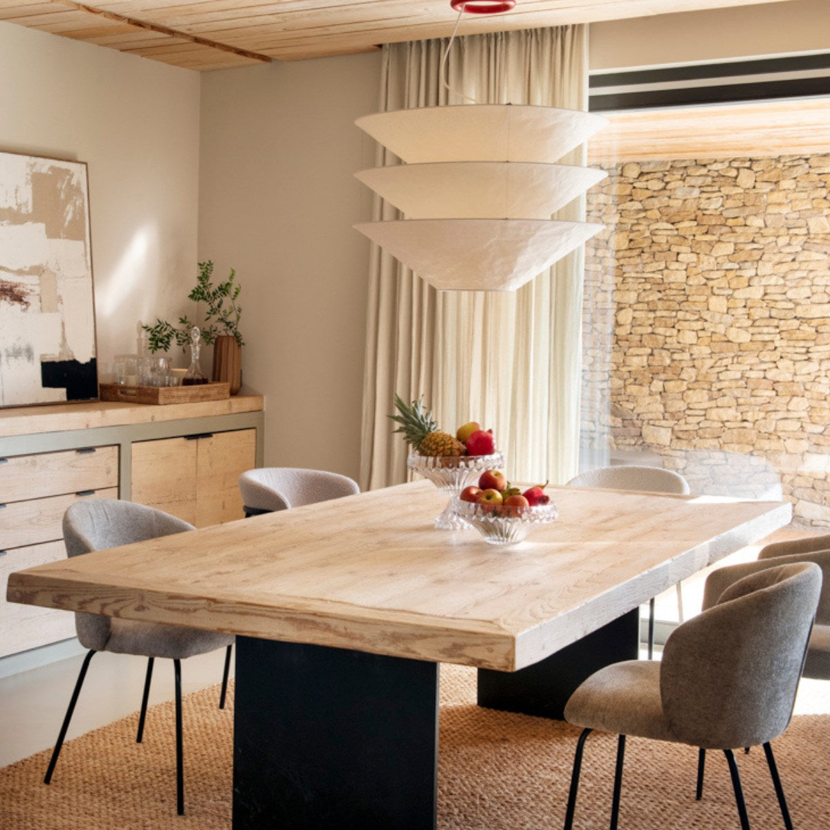 Frutero clásico de cristal tallado