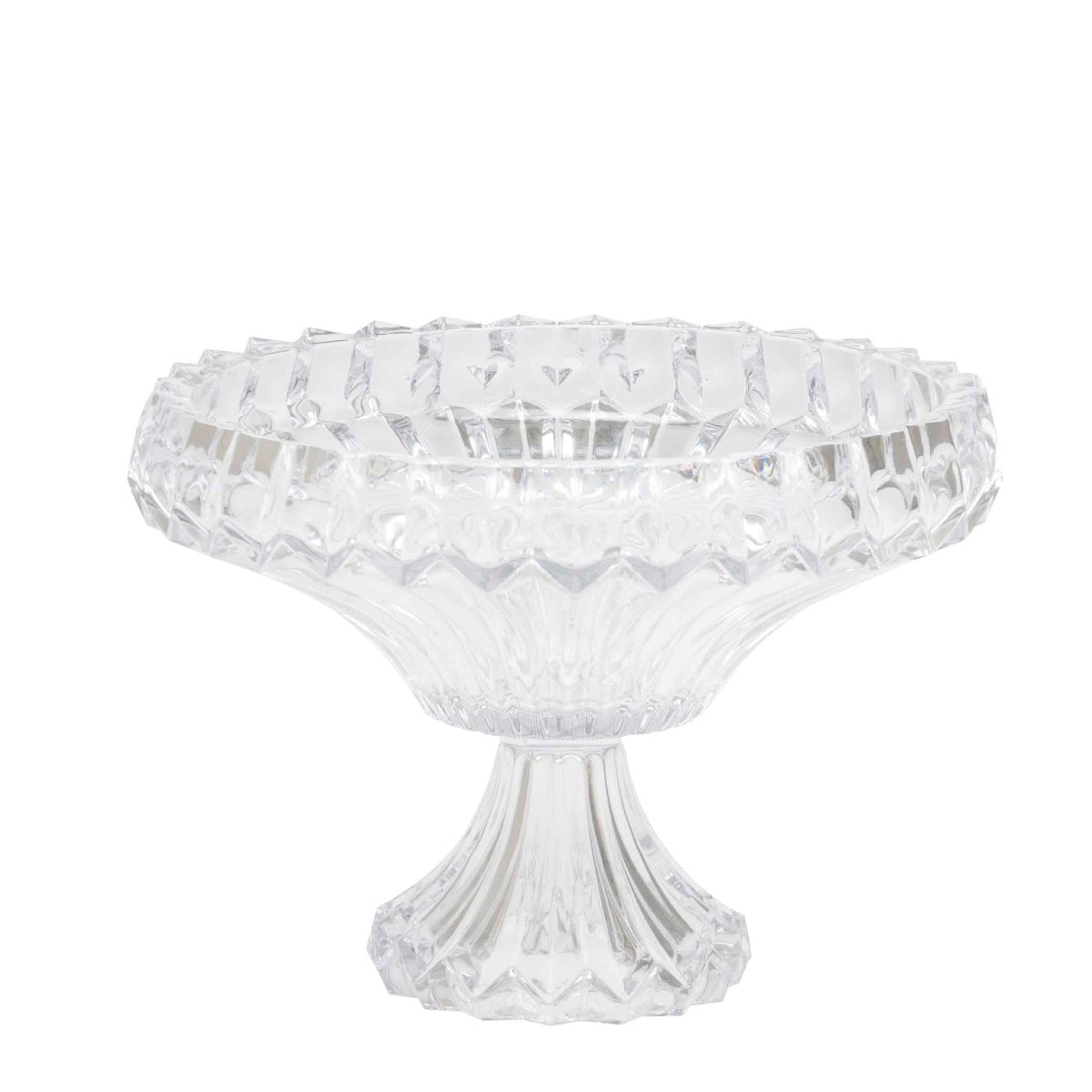 Frutero decorativo de cristal tallado