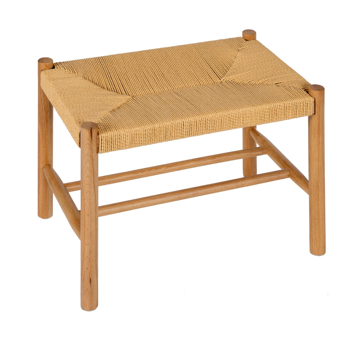 Banqueta de madera de roble clásica