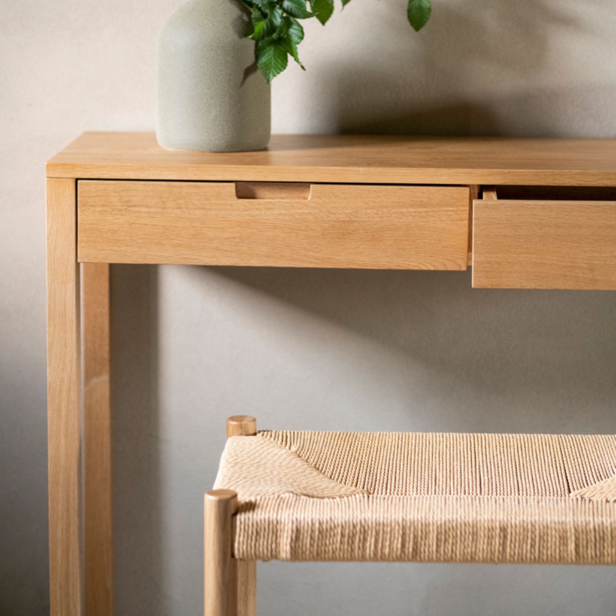 Banqueta de madera de roble clásica