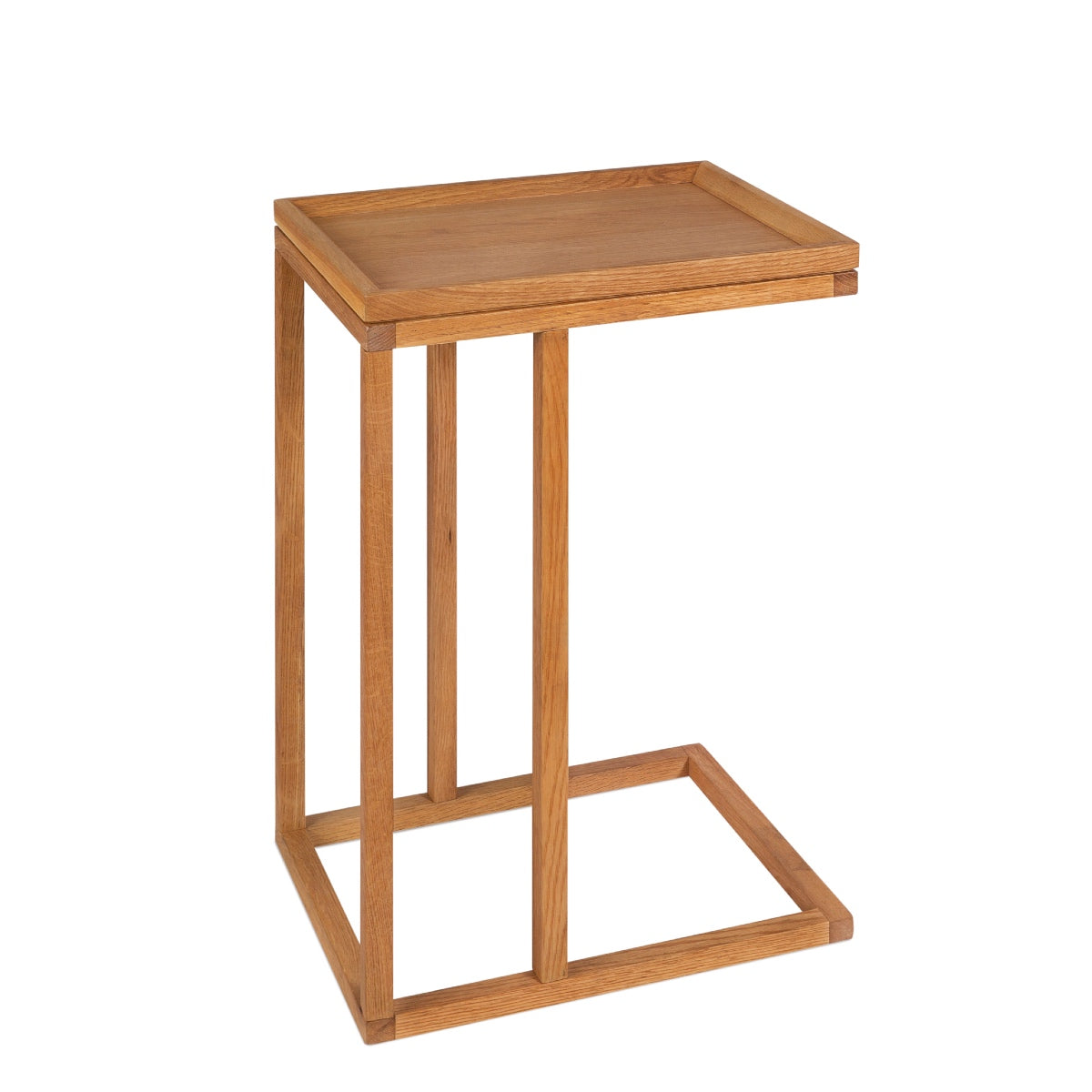 Mesa auxiliar para sofá de madera de roble
