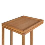 Mesa auxiliar para sofá de madera de roble
