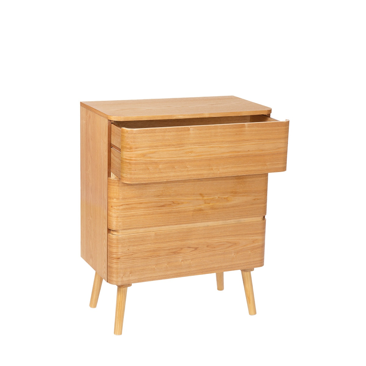 Modern 3-drawer wooden chest of drawers