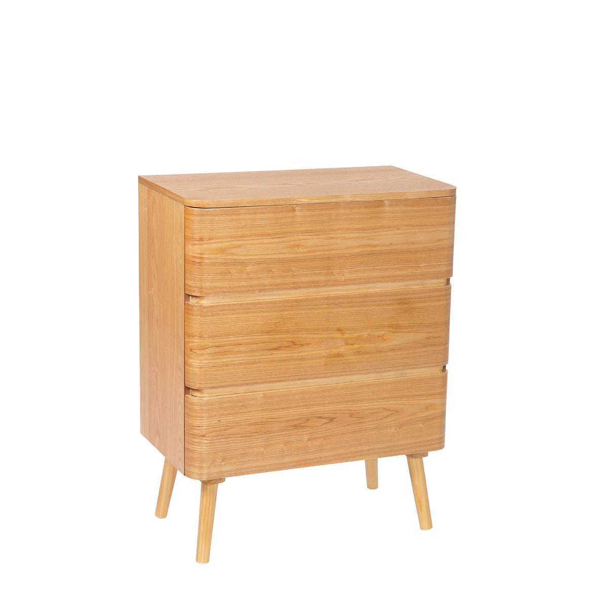 Modern 3-drawer wooden chest of drawers