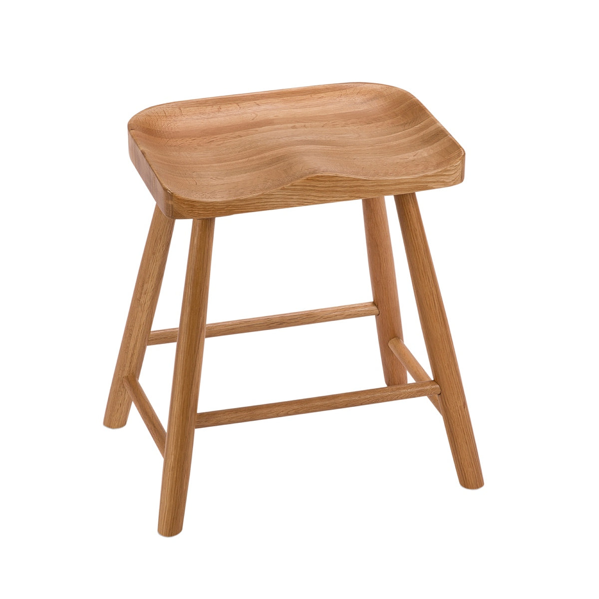 Taburete de madera de roble