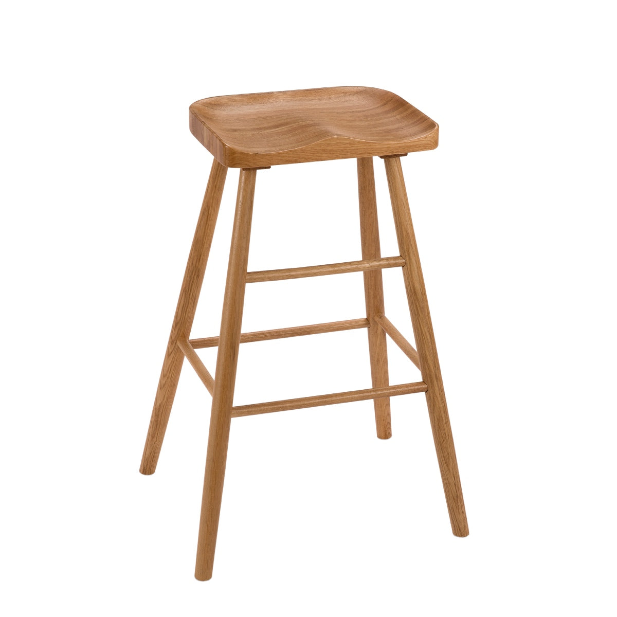 Taburete de bar de madera de roble