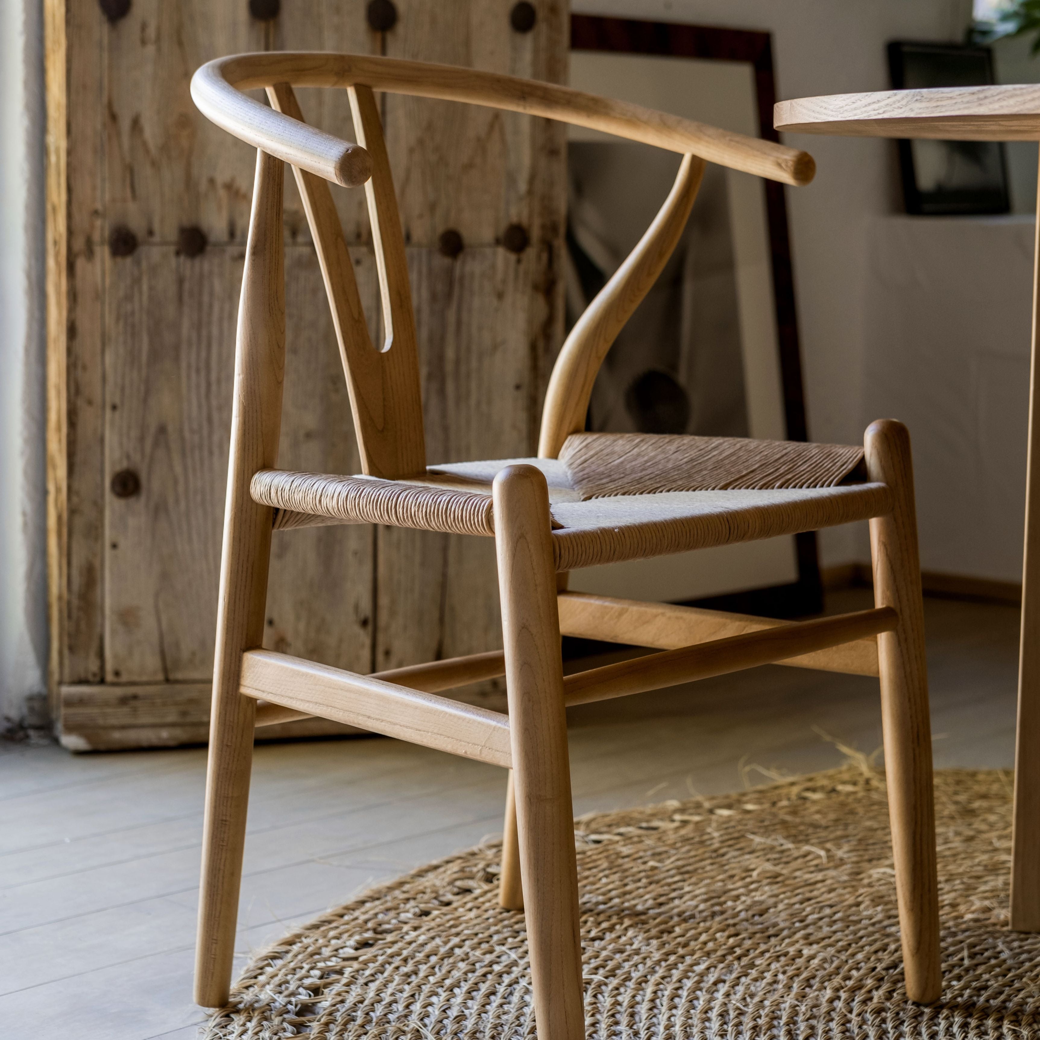 Silla de comedor moderna de madera