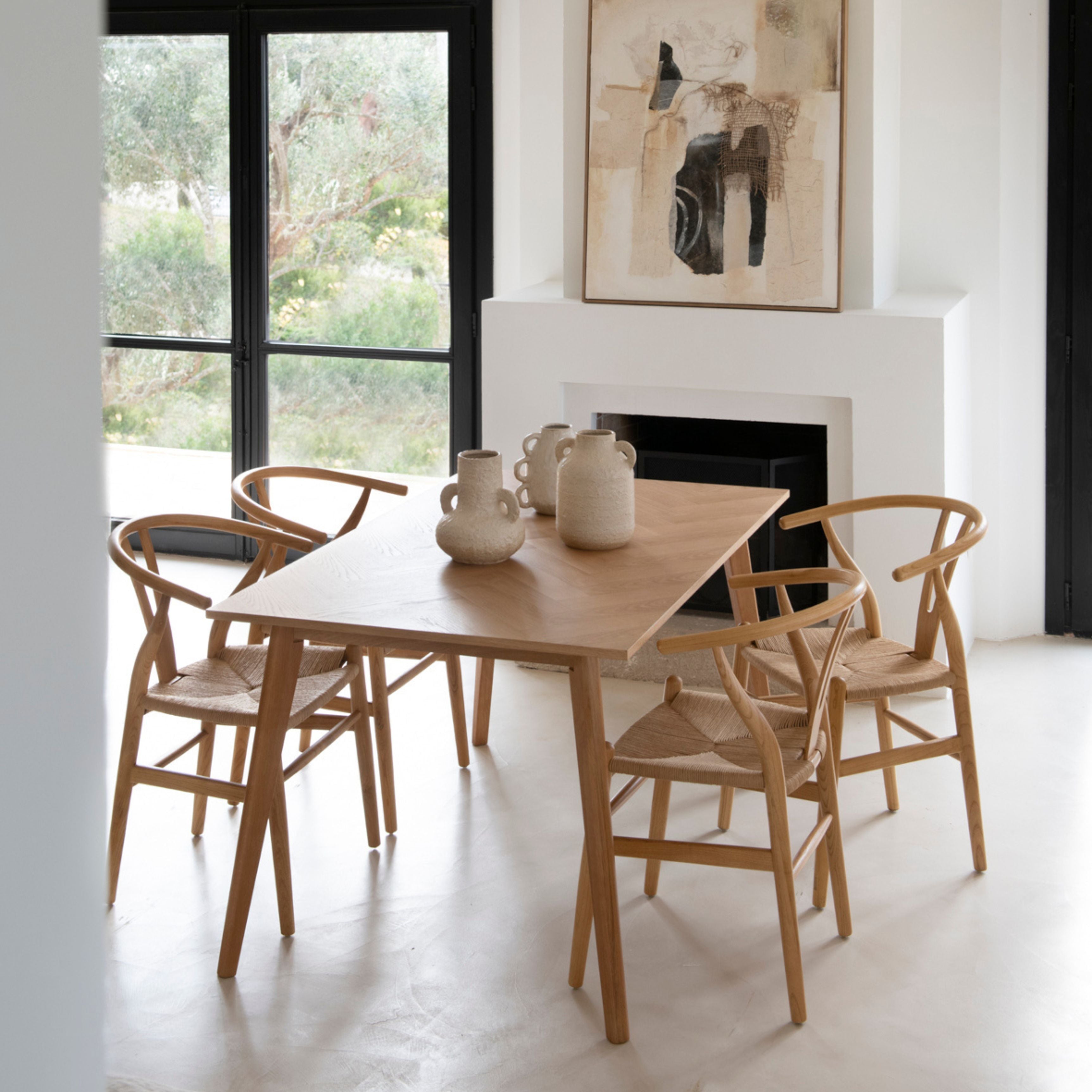 Silla de comedor moderna de madera