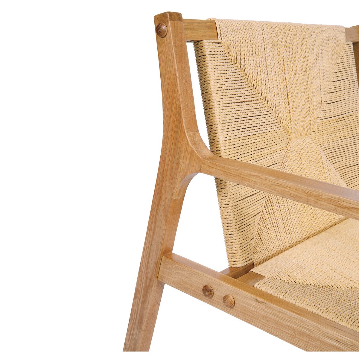 Sillón de comedor nórdico de madera