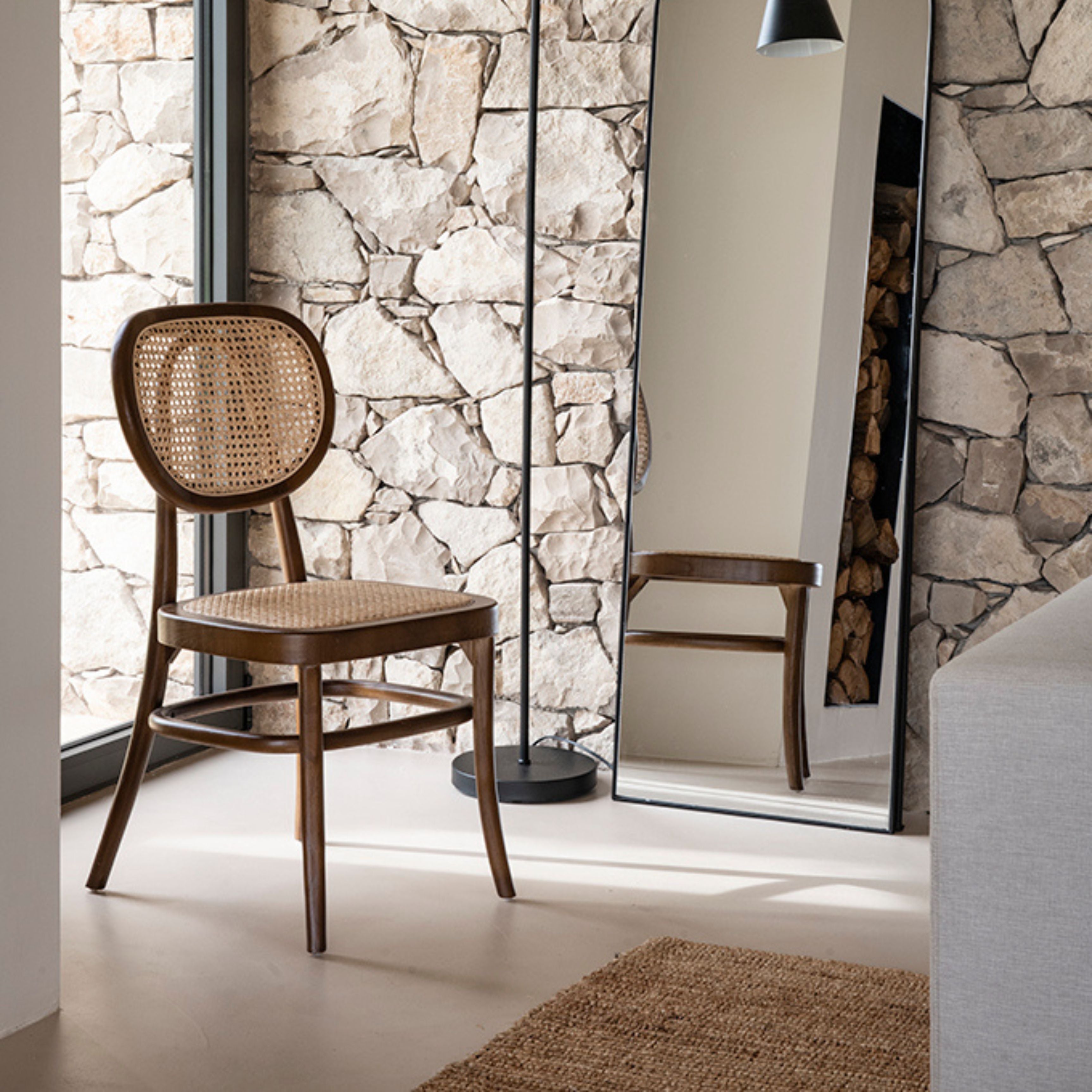 Silla de comedor de madera de olmo
