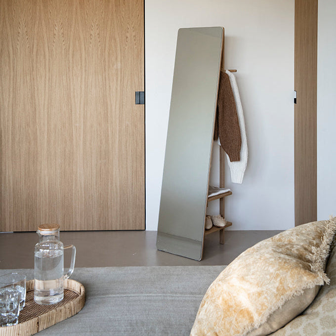 Espejo estante vestidor nórdico de madera