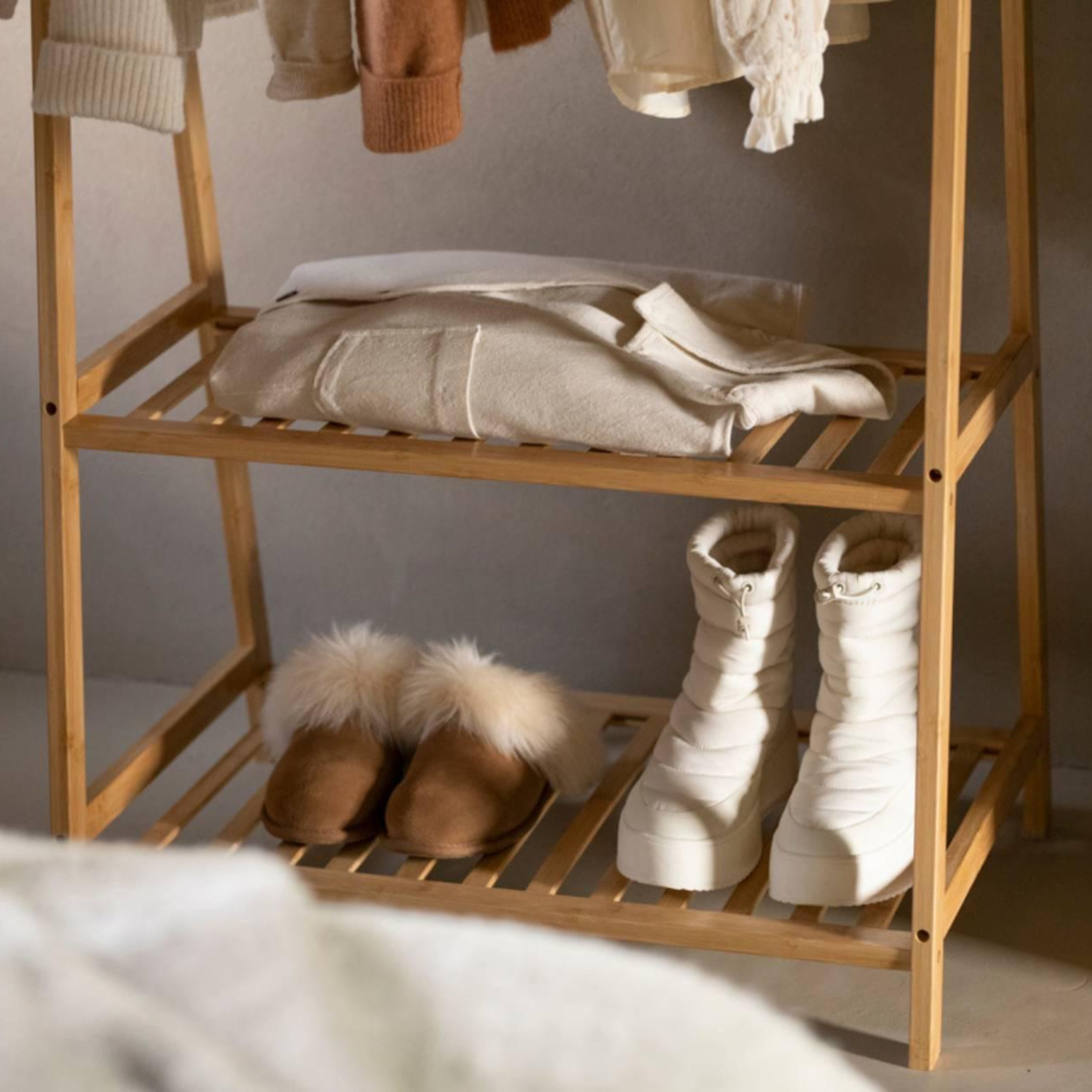 Bamboo coat rack