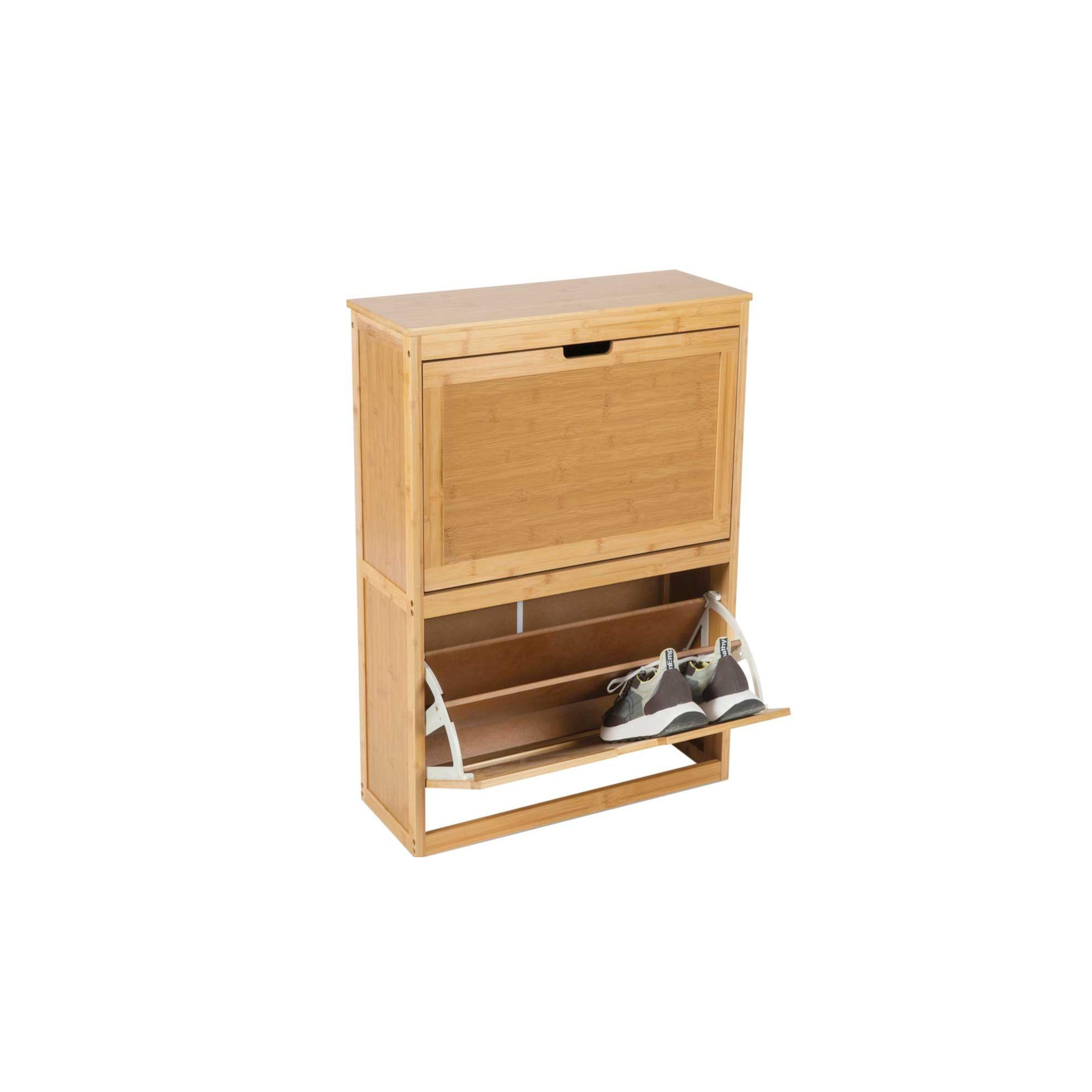 Bamboo shoe cabinet