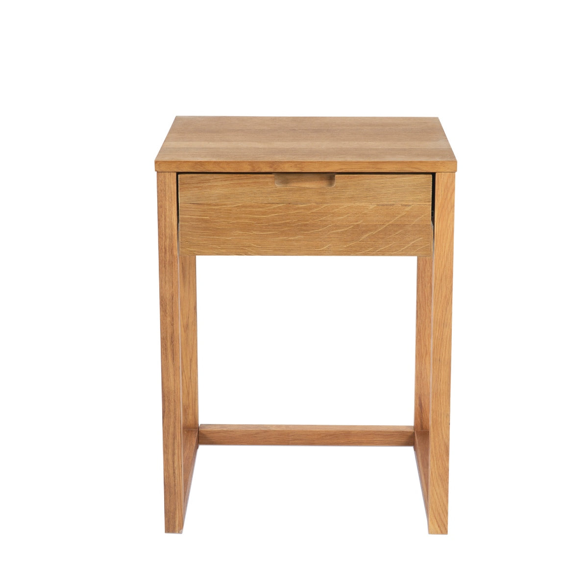 Modern oak wood nightstand