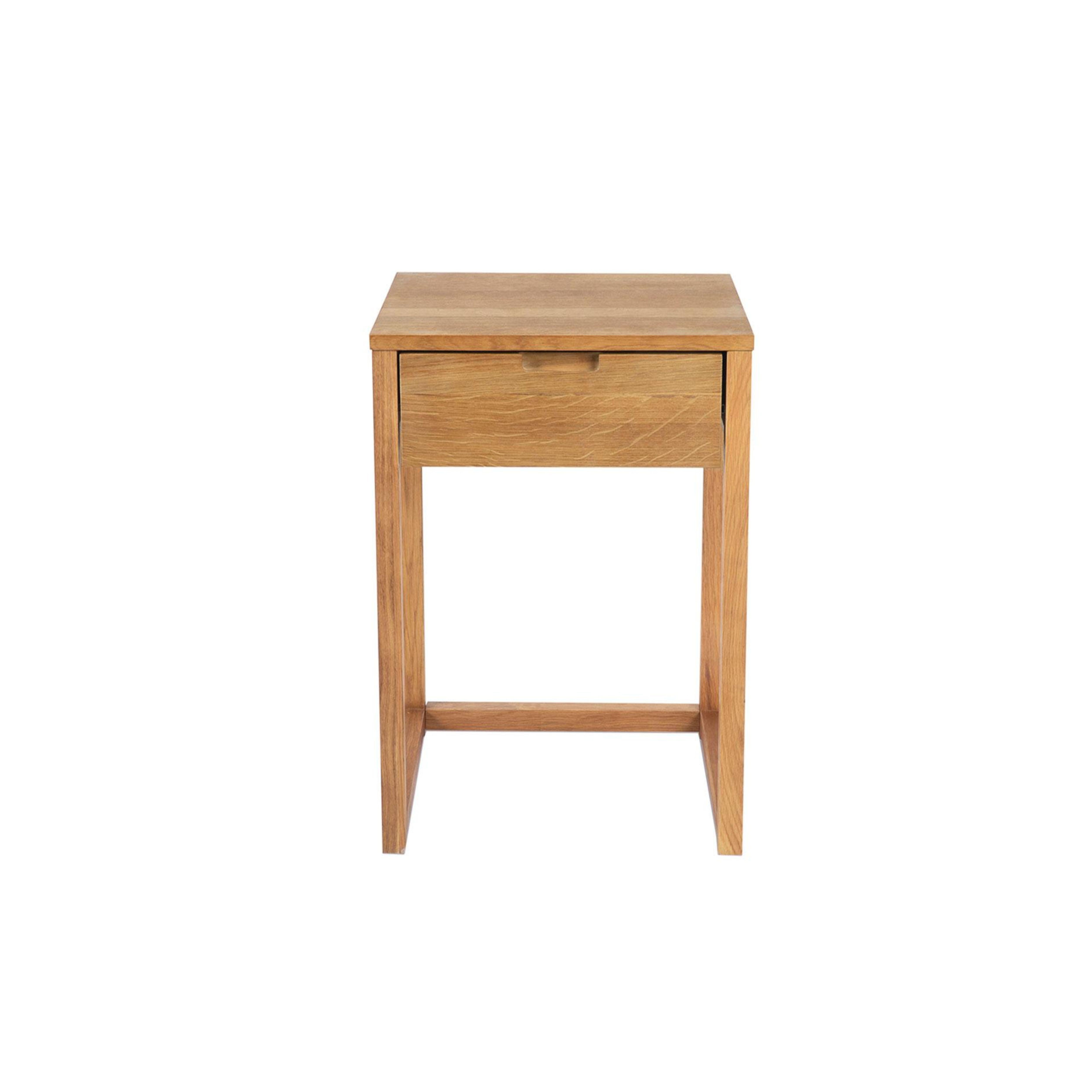 Modern oak wood nightstand