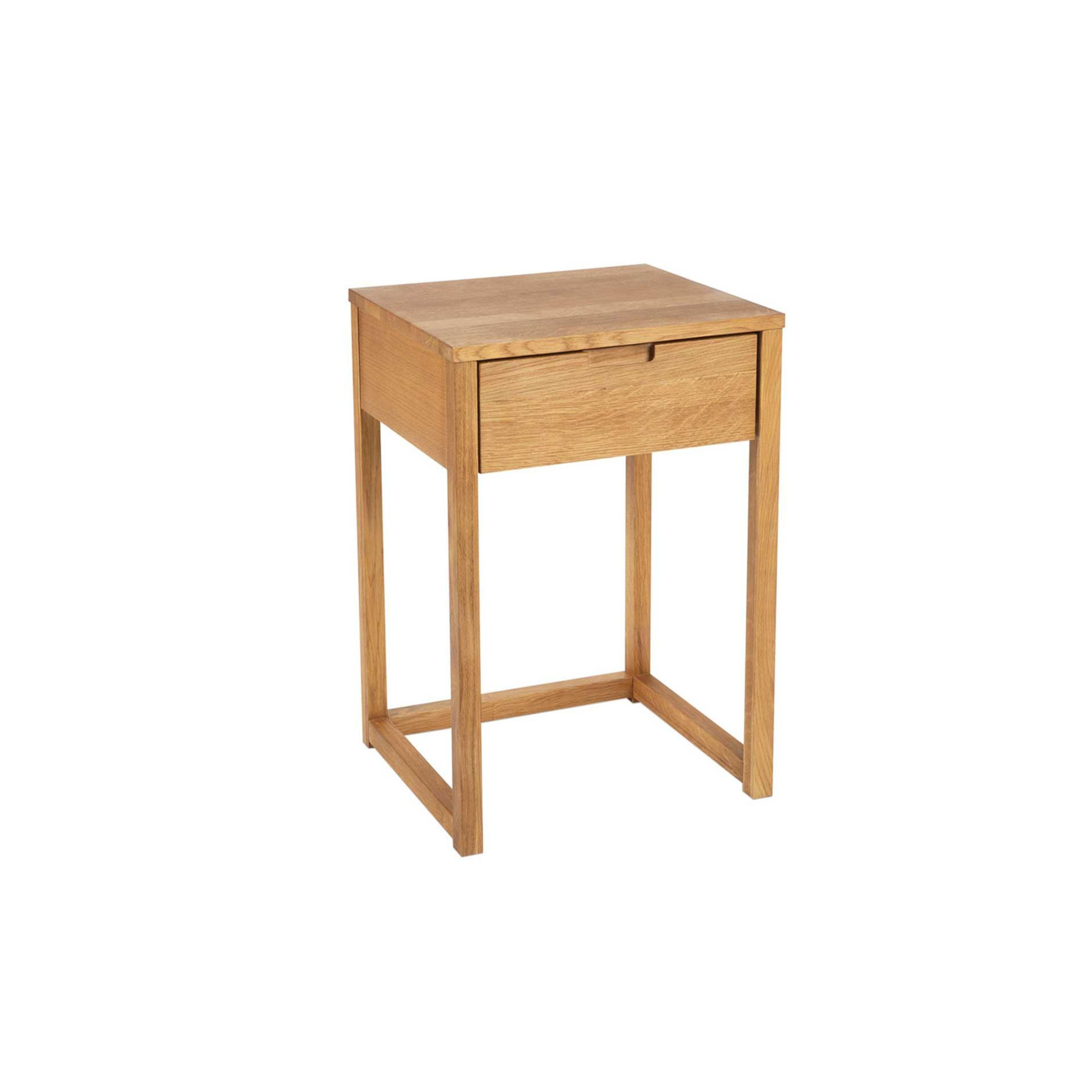 Modern oak wood nightstand