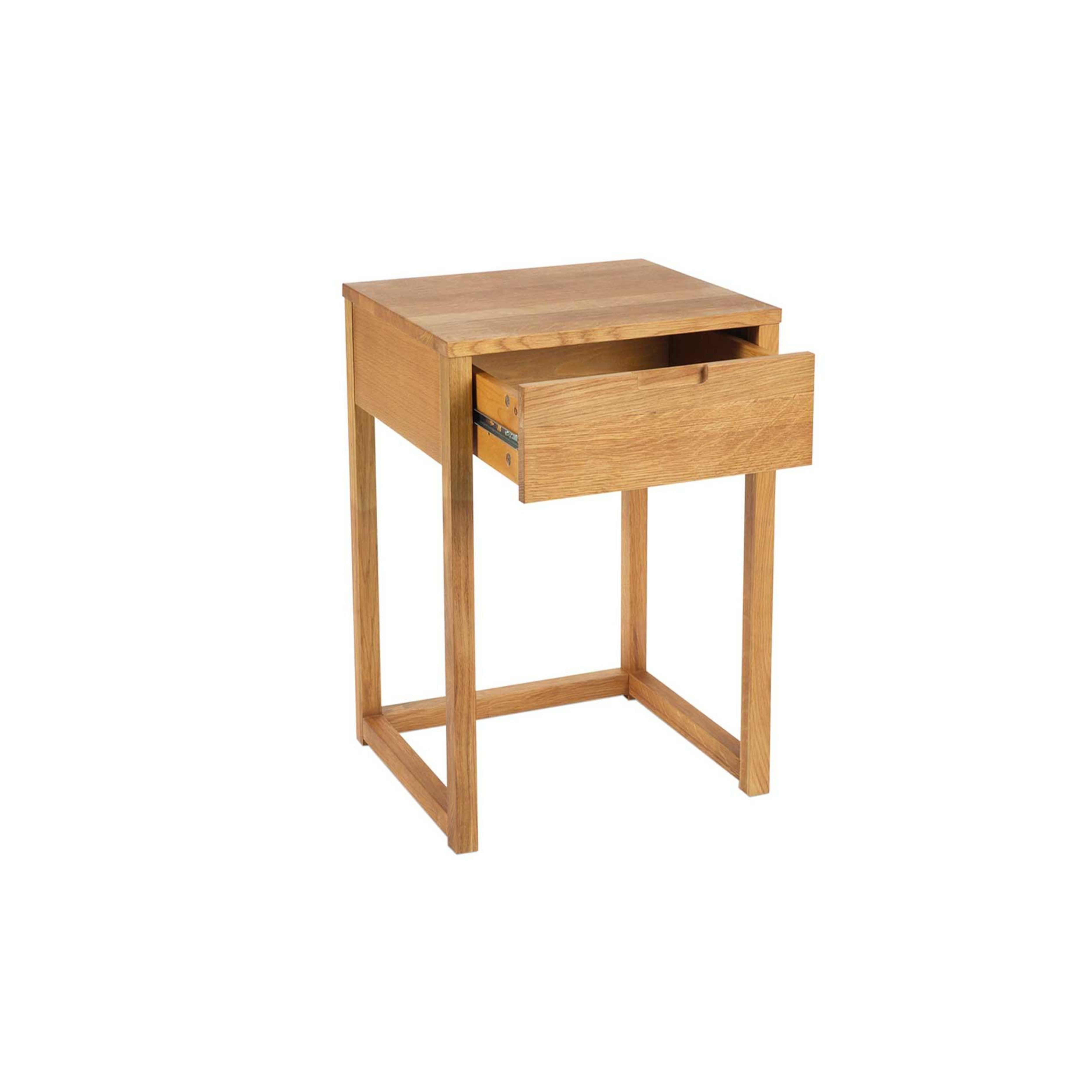 Modern oak wood nightstand
