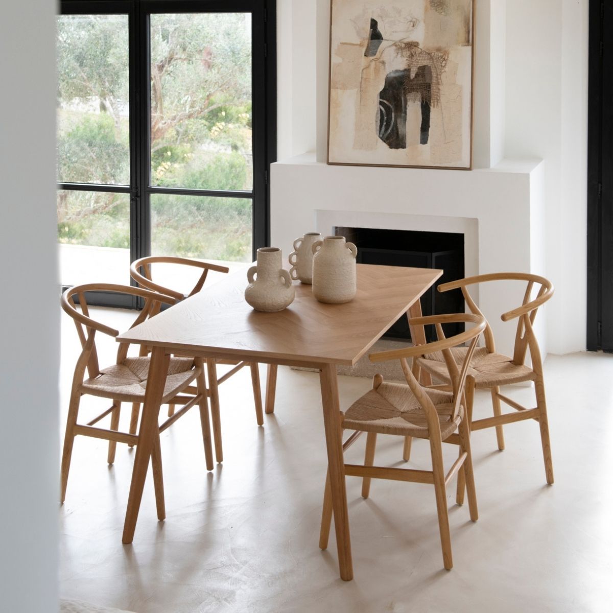 Nordic wooden dining table