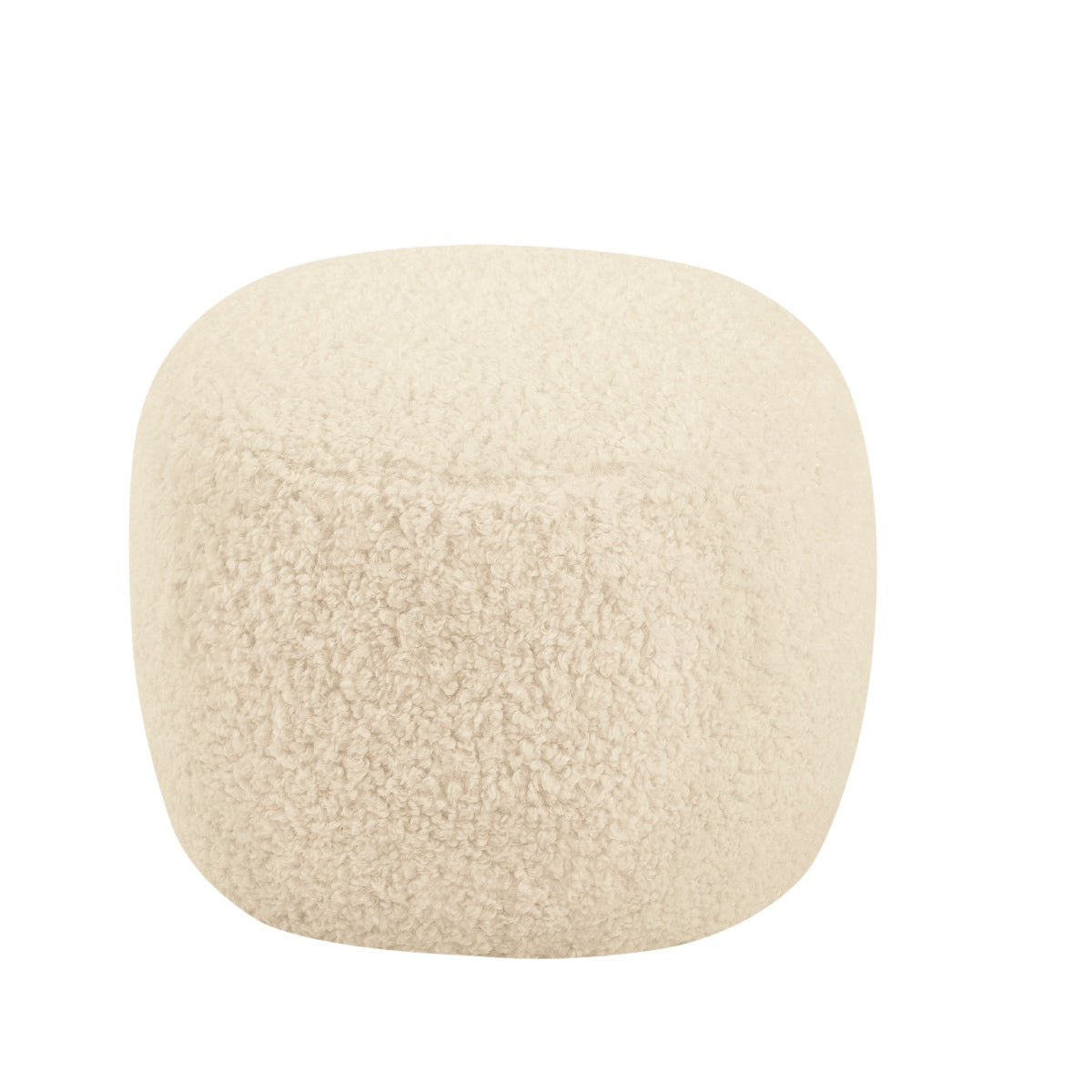 Puf de borreguito blanco Dana