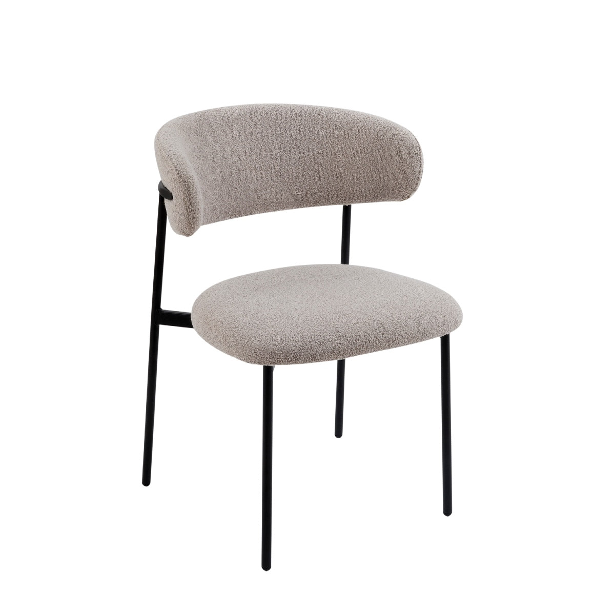 Silla moderna tapizada gris Lucy