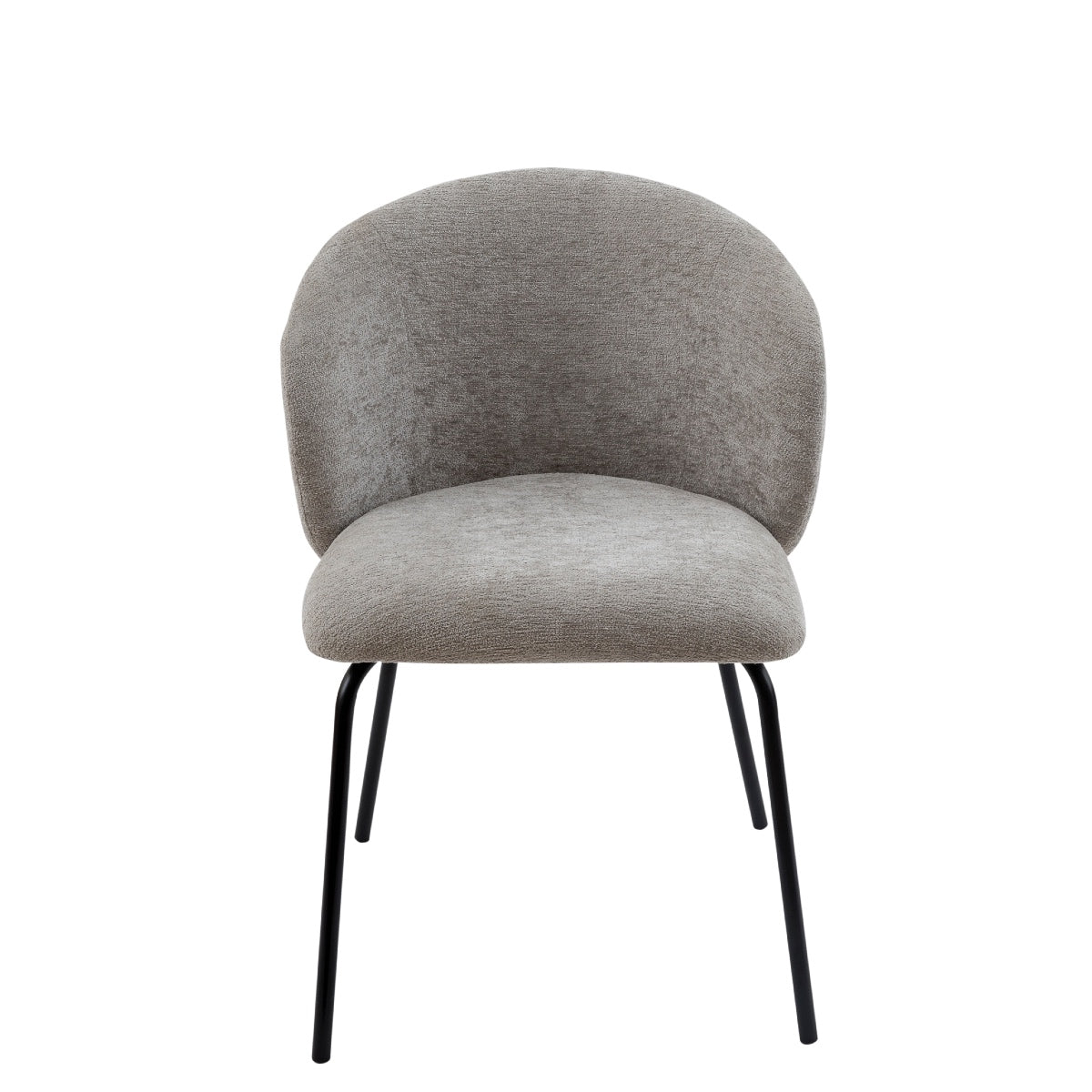 Silla de comedor tapizada gris Lina