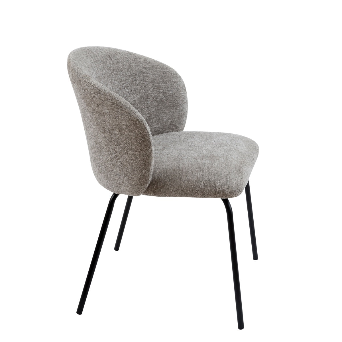 Silla de comedor tapizada gris Lina