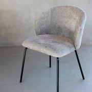 Silla de comedor tapizada gris Lina