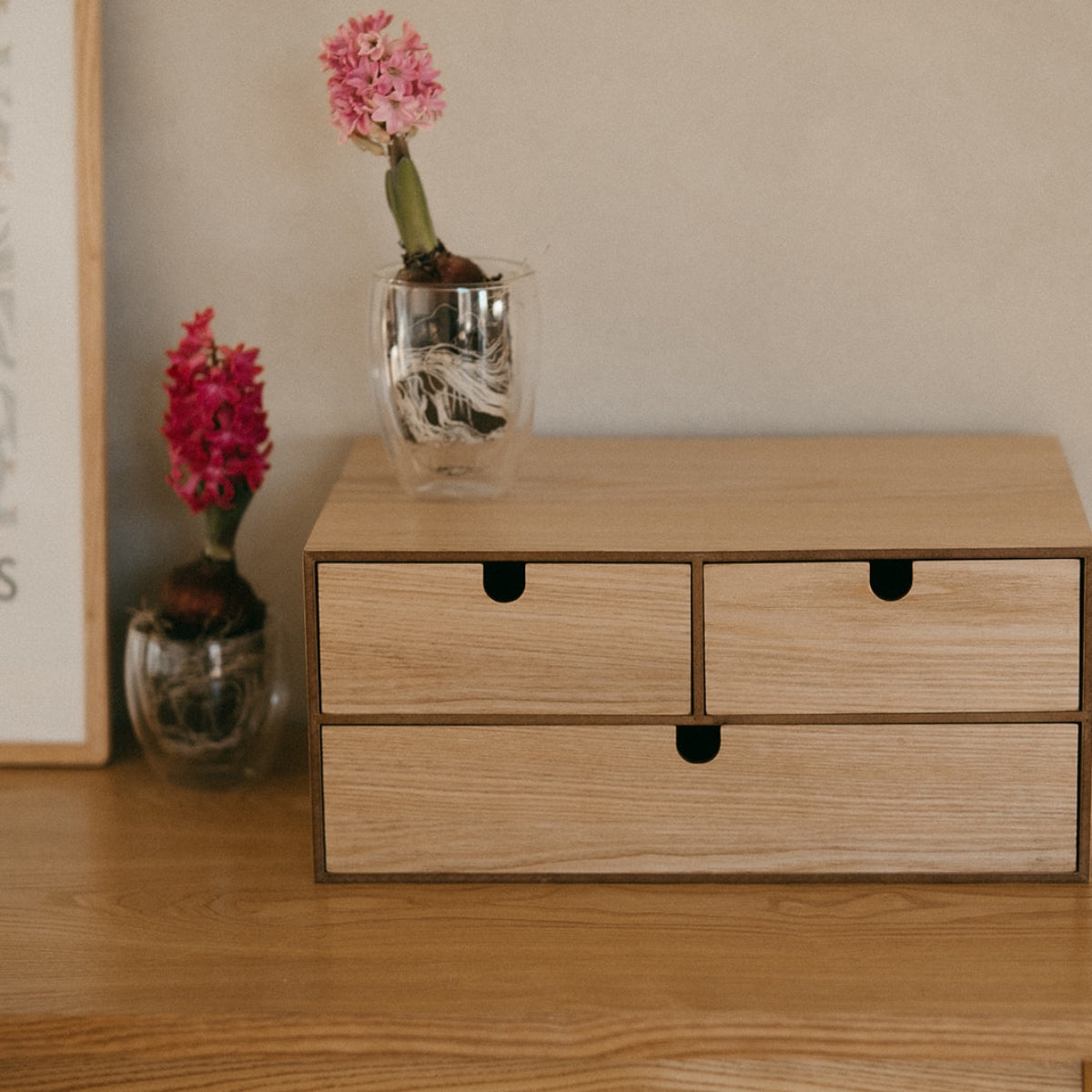 Wooden desk organizer