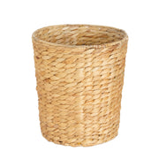 Round natural fiber waste bin