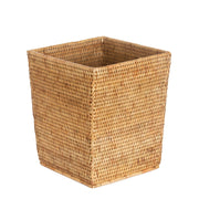 Papelera cuadrada de ratán
