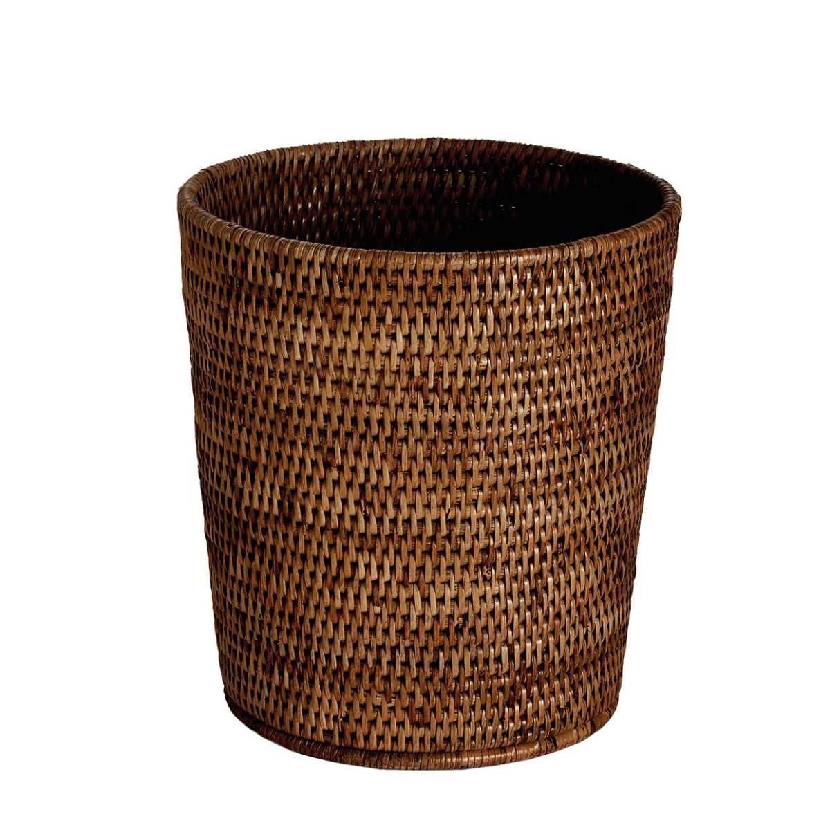 Papelera de ratán natural