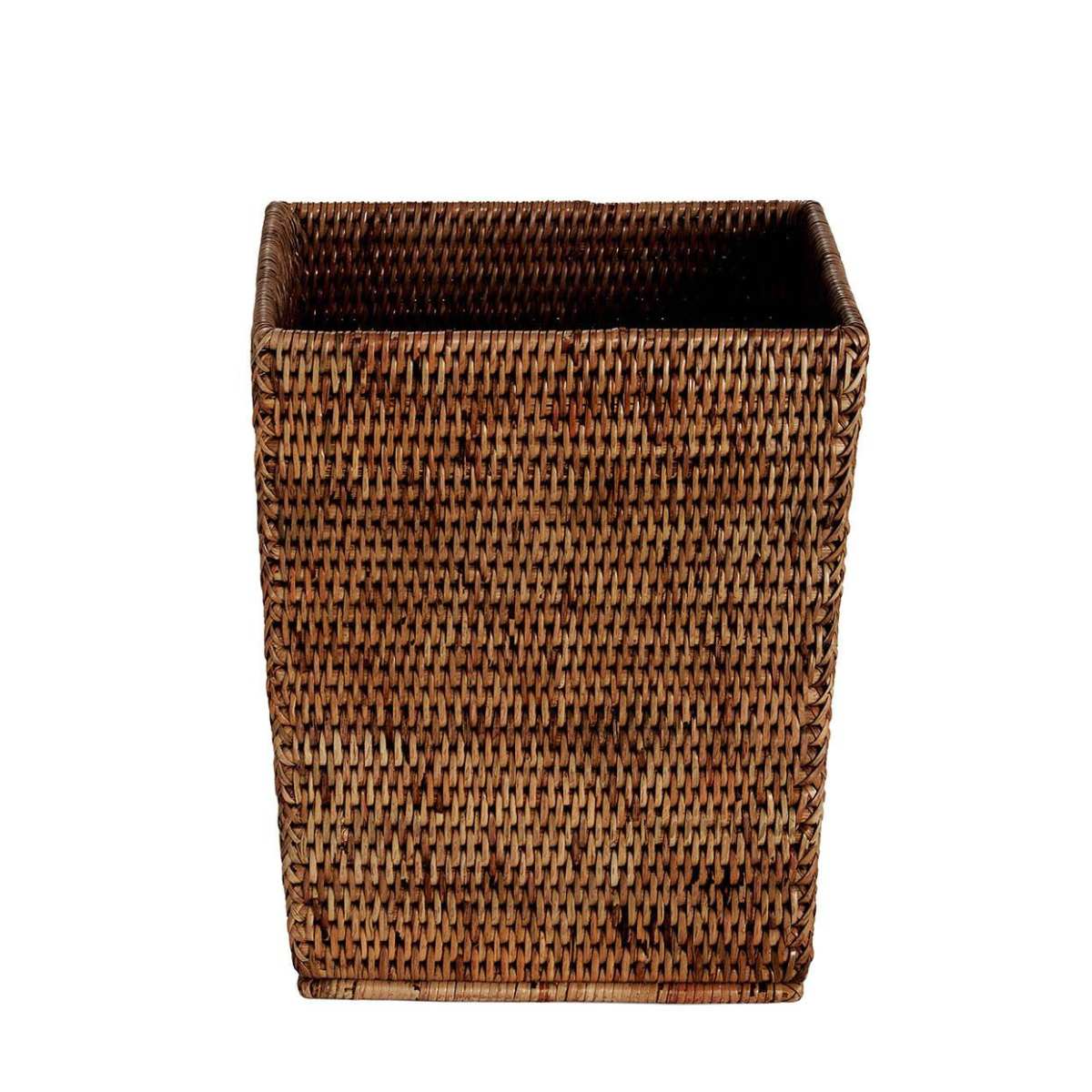 Papelera cuadrada de ratán