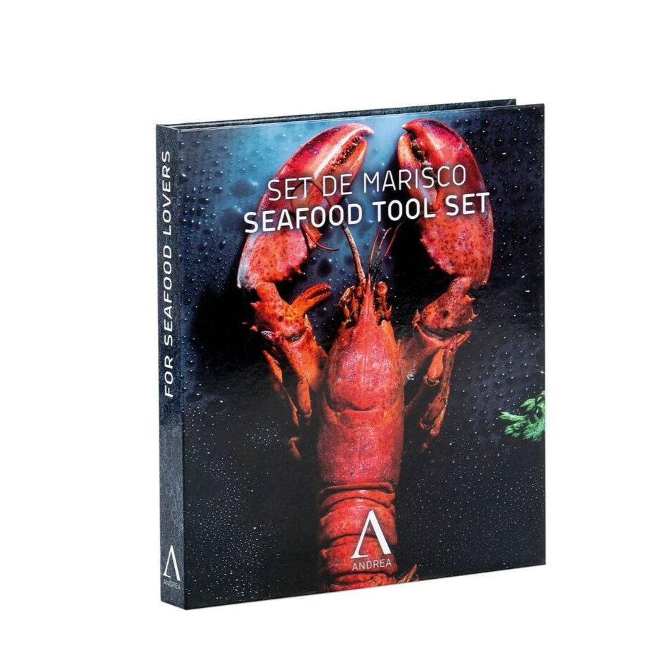 Kit de abridor de marisco de acero dorado