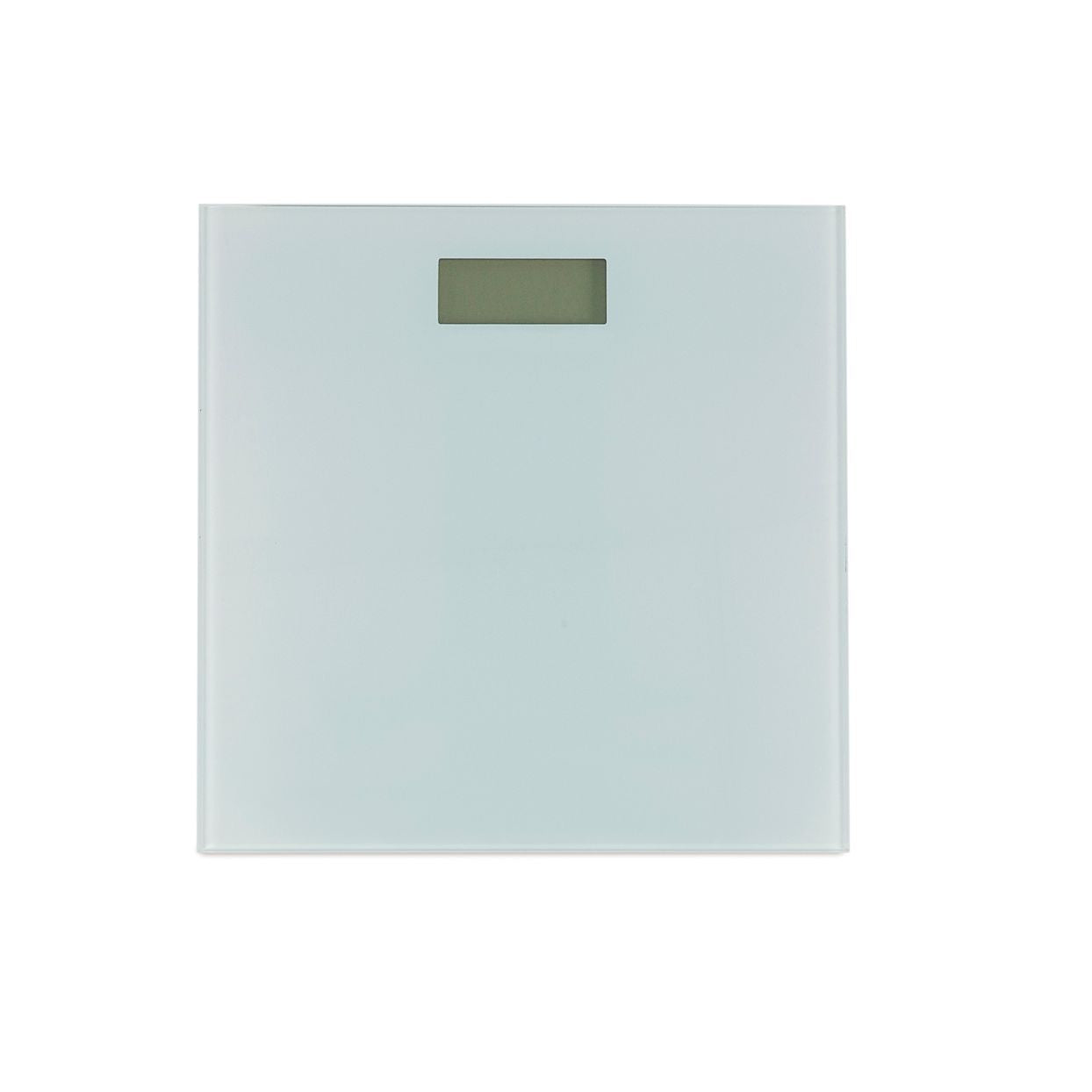 White glass bathroom scale