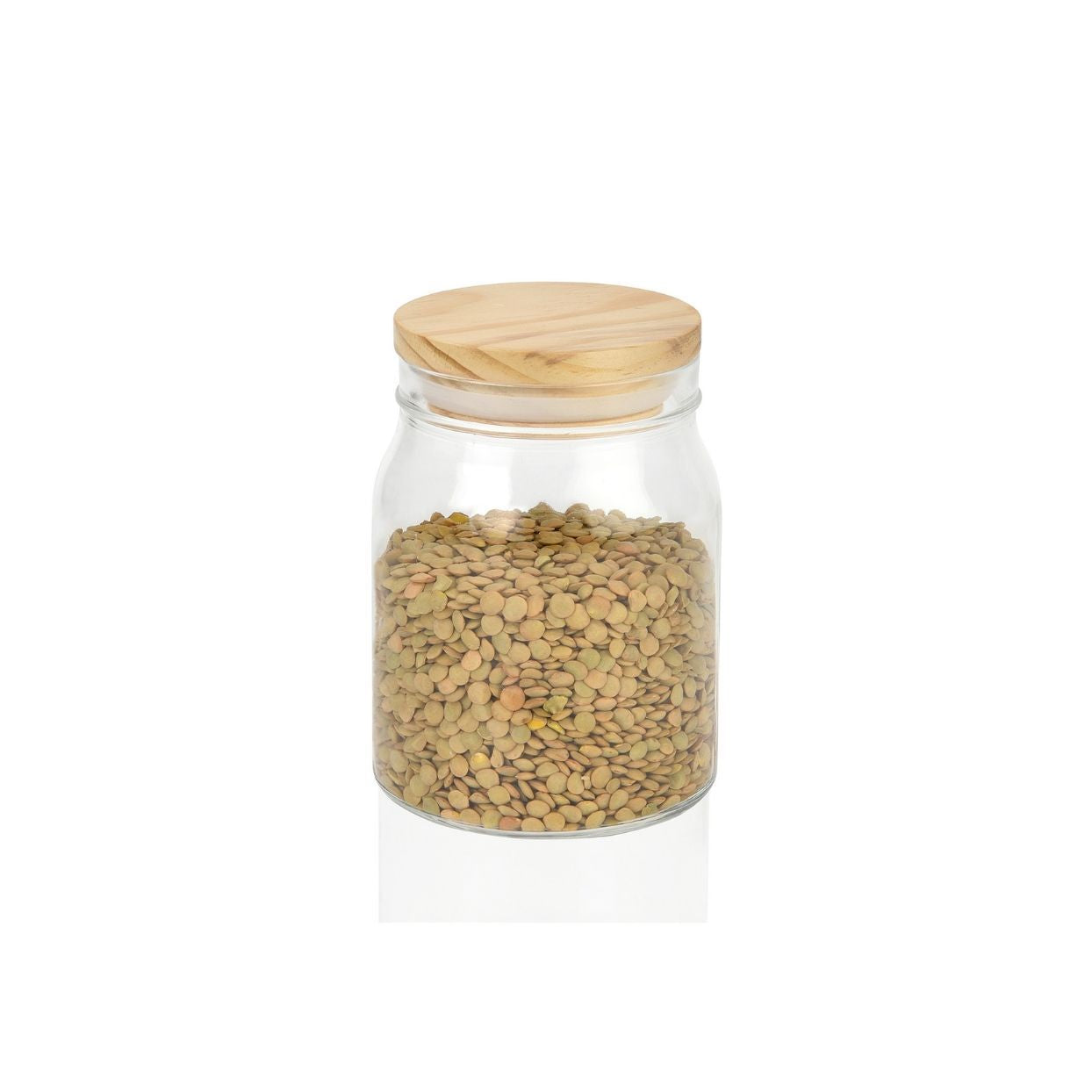 Kitchen can with wooden lid