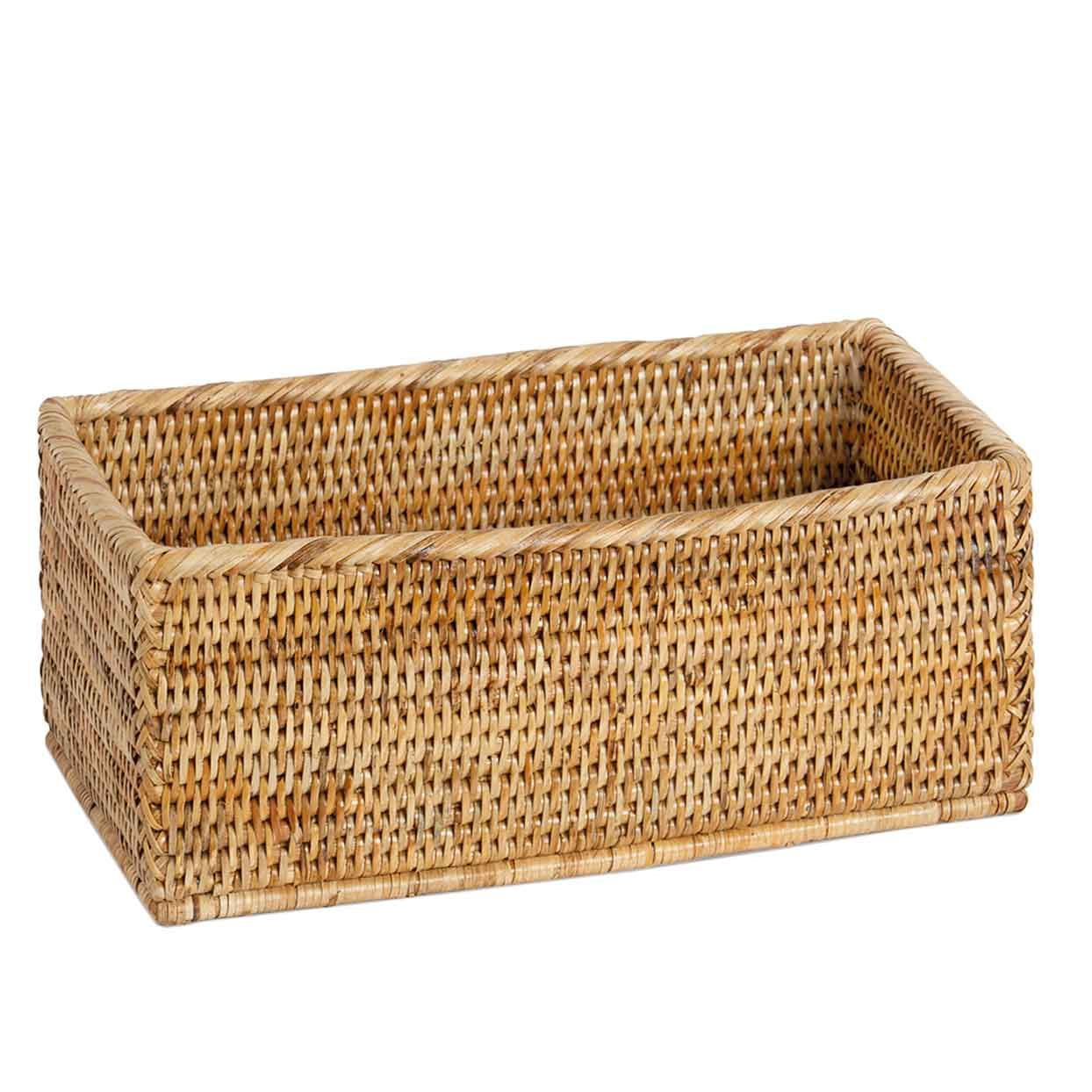 Cesta multiusos para organización de ratán