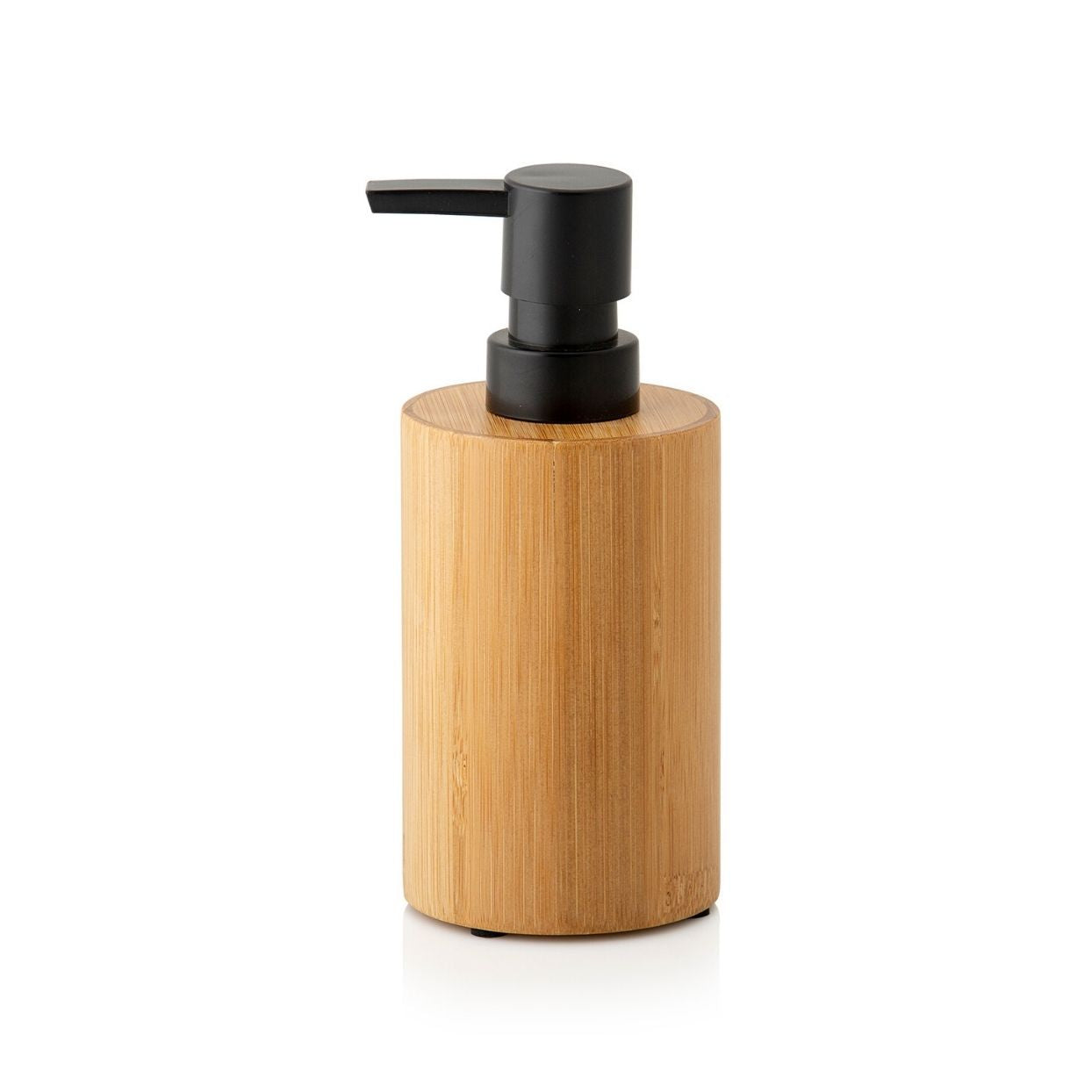 Beige bamboo bathroom dispenser