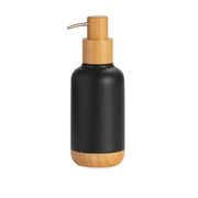 Dispensador de baño de bambú nórdico negro