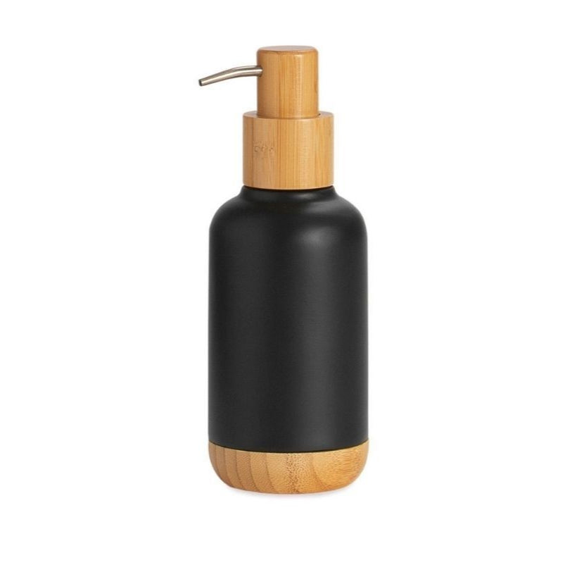 Black Nordic Bamboo Bathroom Dispenser