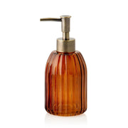 Vintage-style orange glass bathroom dispenser