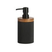 Black wood and resin bathroom dispenser