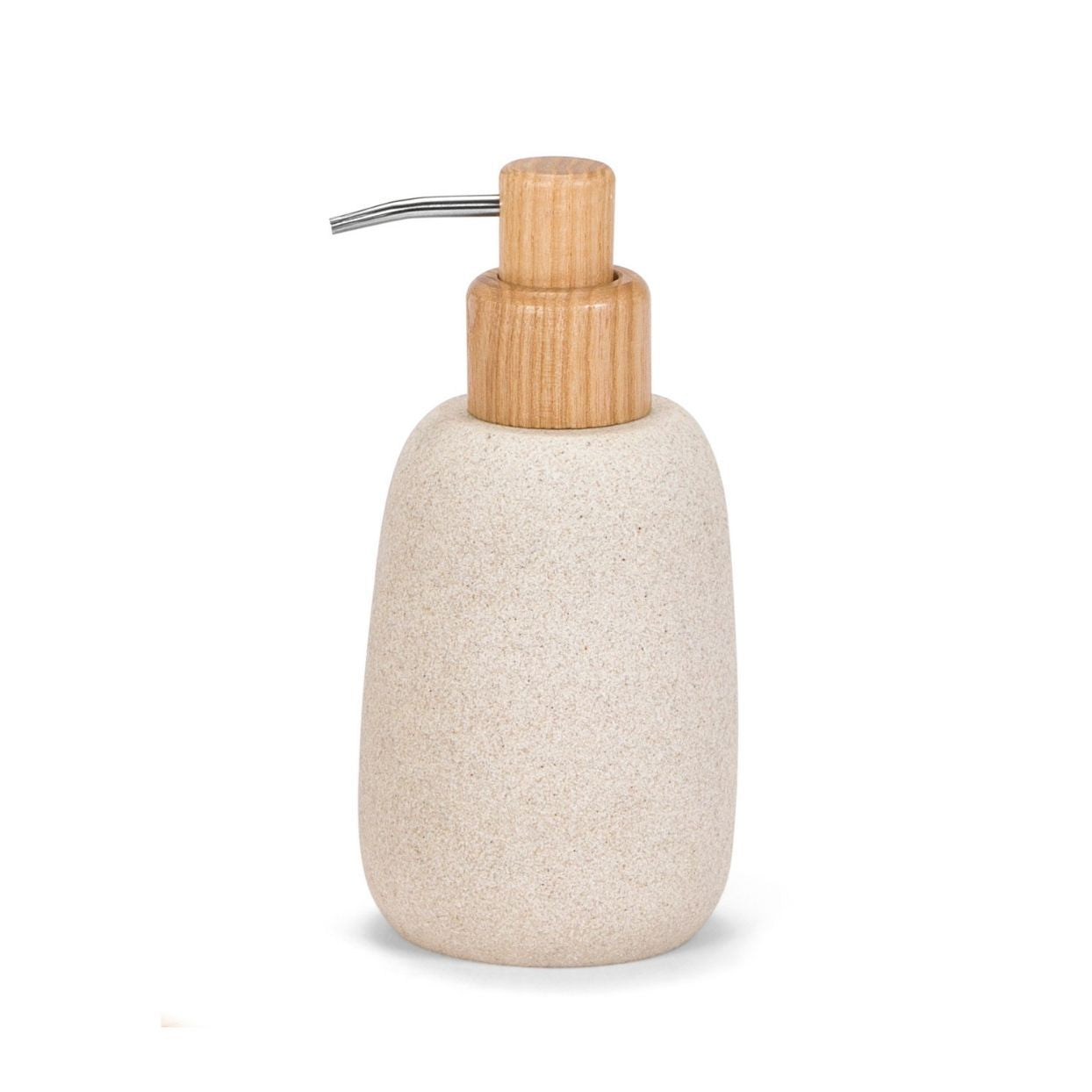Dispensador de baño beige de arenisca