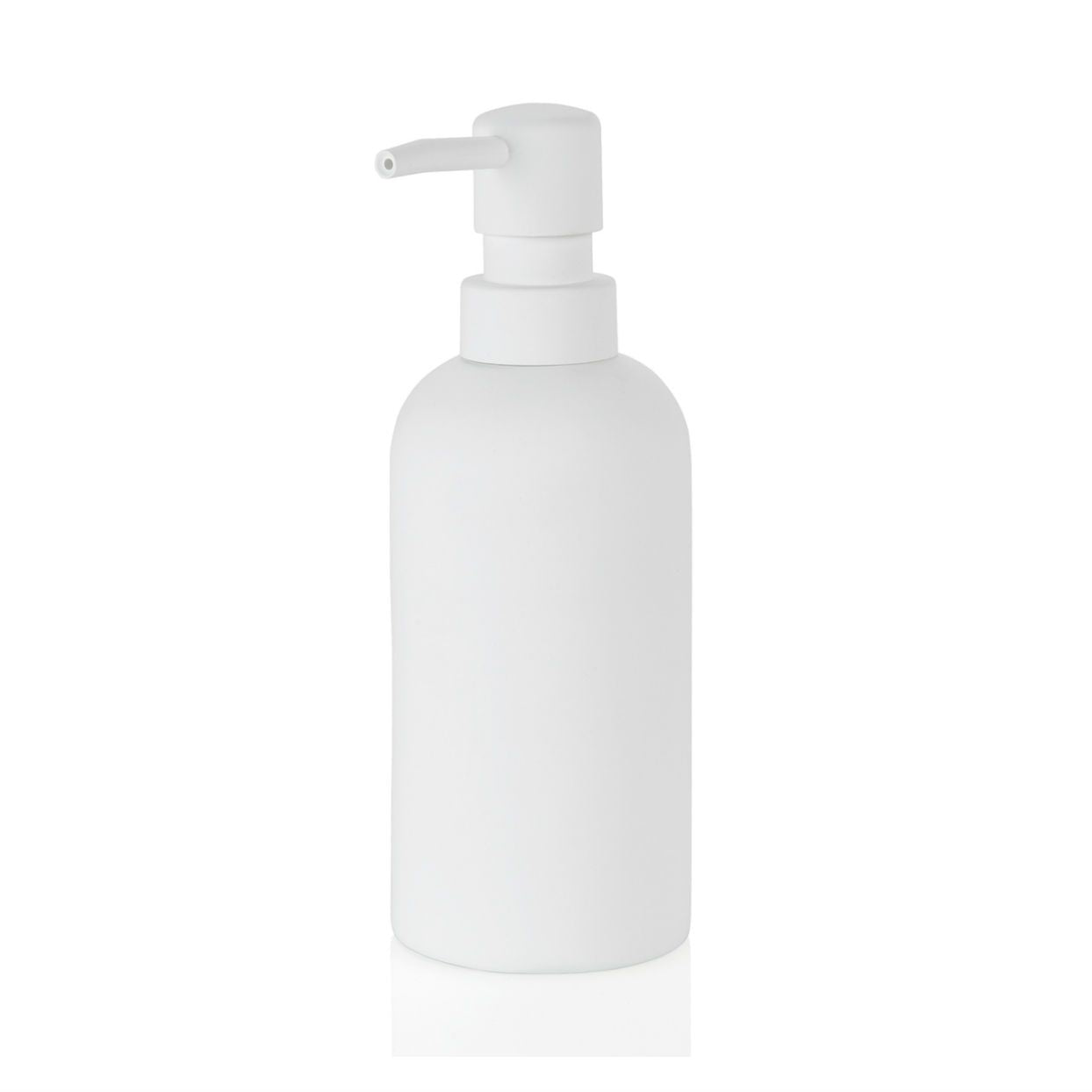 White resin bathroom dispenser
