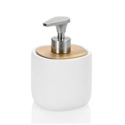 White ceramic bathroom dispenser