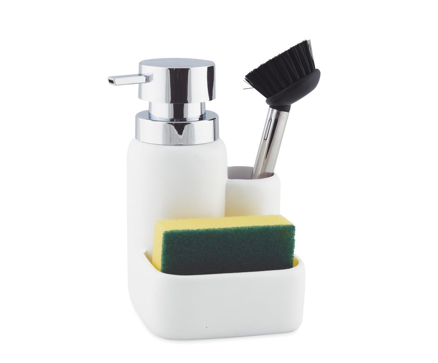 White resin soap dispenser