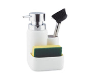 White resin soap dispenser