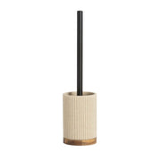 Beige toilet brush made of wood and resin